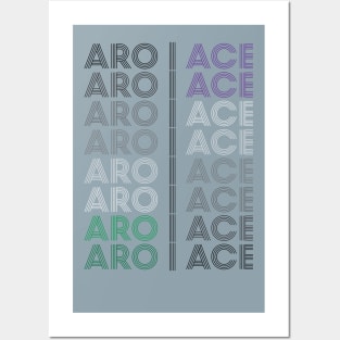 Retro AroAce Pride Posters and Art